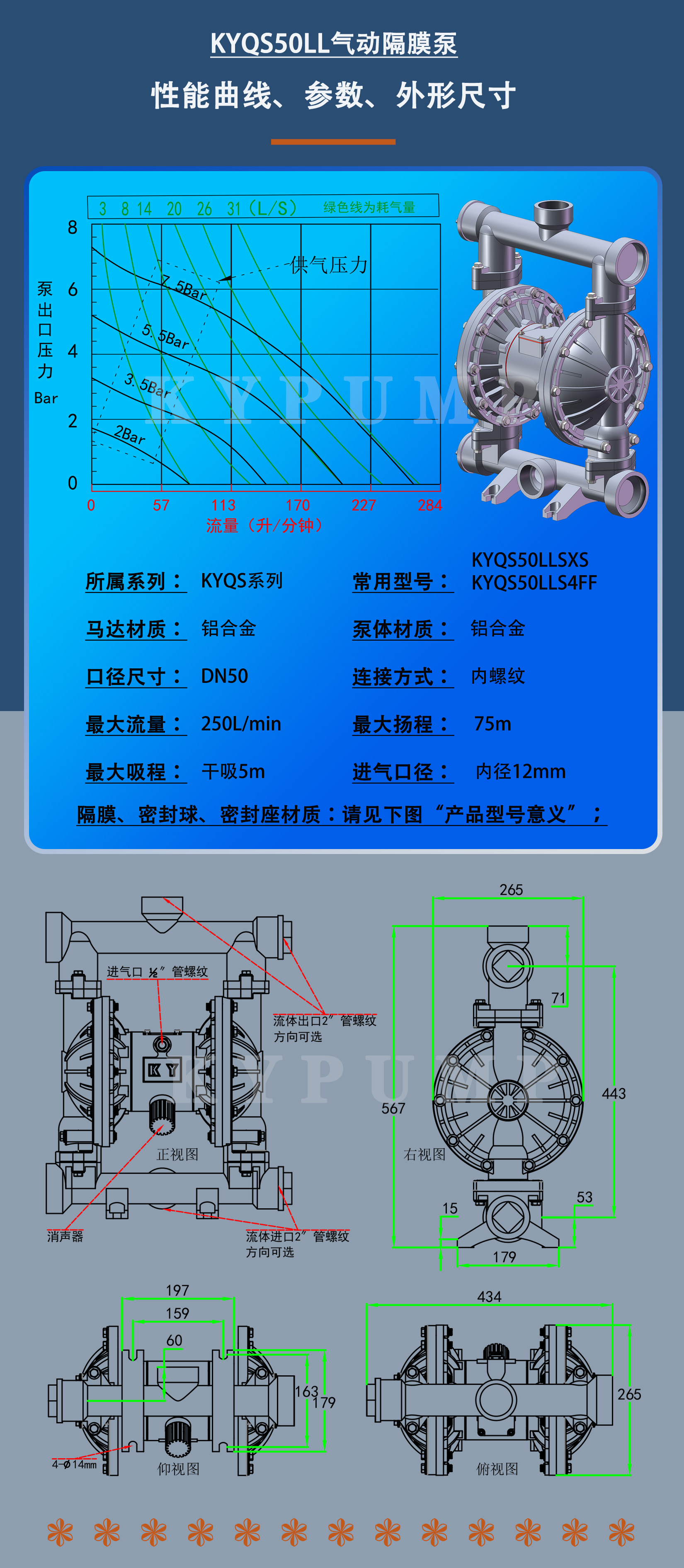 KYQS50LL泵詳細參數(shù)